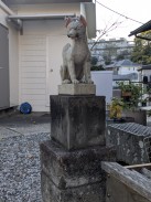 境内社(稲荷社)狛狐台座(大正拾四年二月)